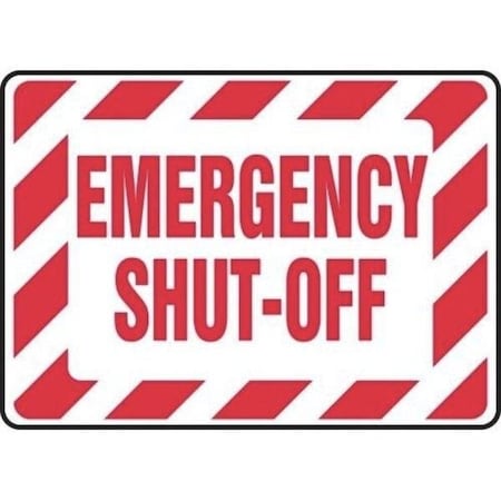 Accuform SAFETY SIGN EMERGENCY SHUT OFF 7 in  X MELC522VS